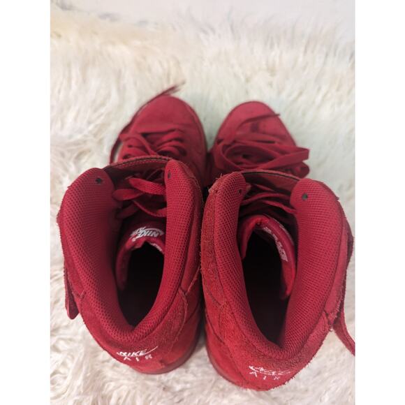 Nike Air Force 1 Mid Red October triple gym red suade - Picture 6 of 16